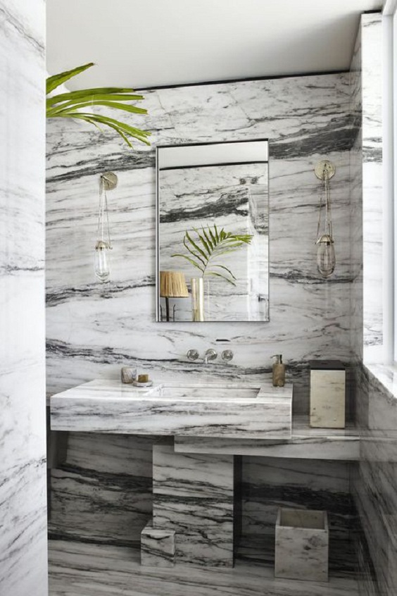 Small Bathroom Ideas: Bold Design in One Theme