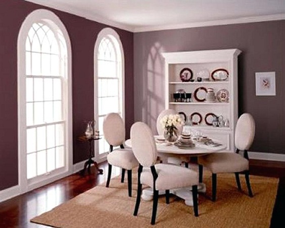 Dining Room Color Ideas: Warm Purple Paint