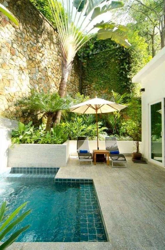 Inground Swimming Pool: Enchanting Earthy Design