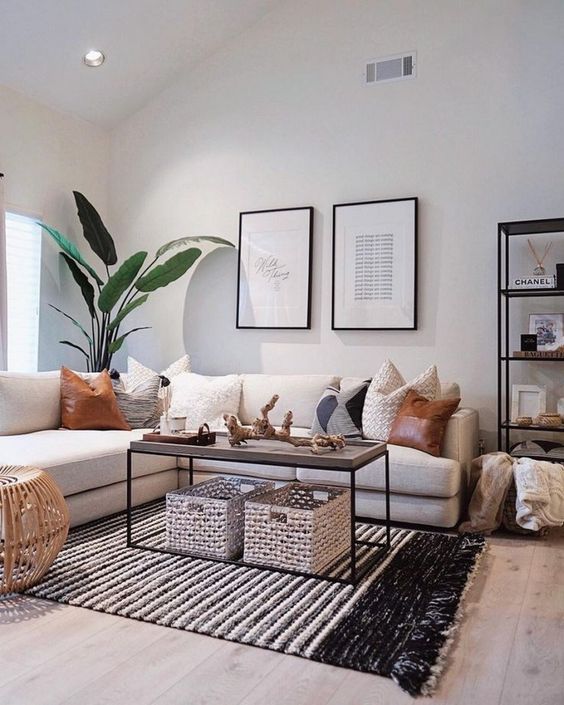 Living Room Apartment Ideas: Bright Earthy Decor
