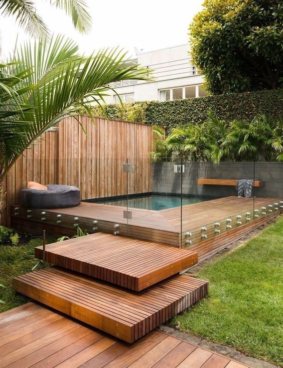 Small Swimming Pool Ideas: Modern Rustic Style