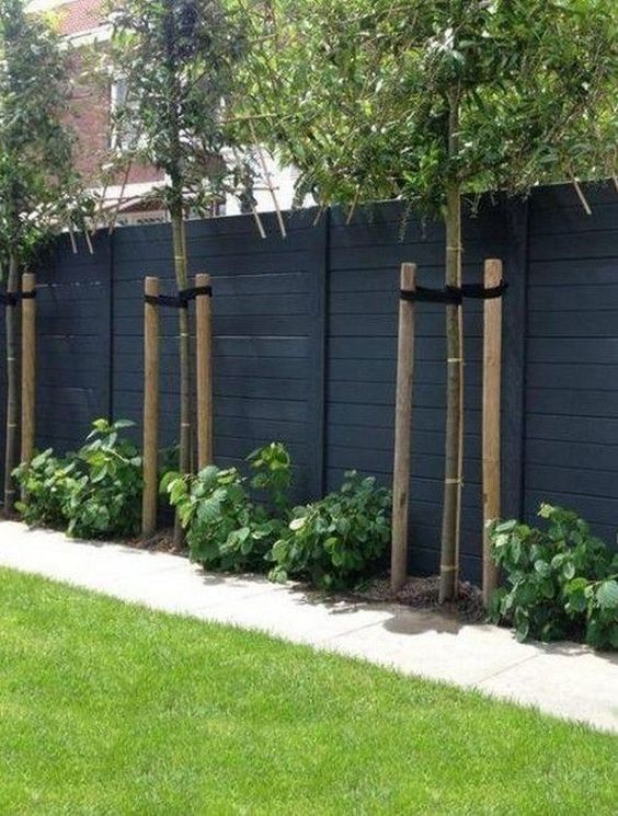 DIY Fence Landscaping 13