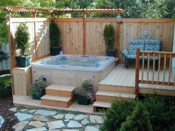 DIY Hot Tub Privacy 13