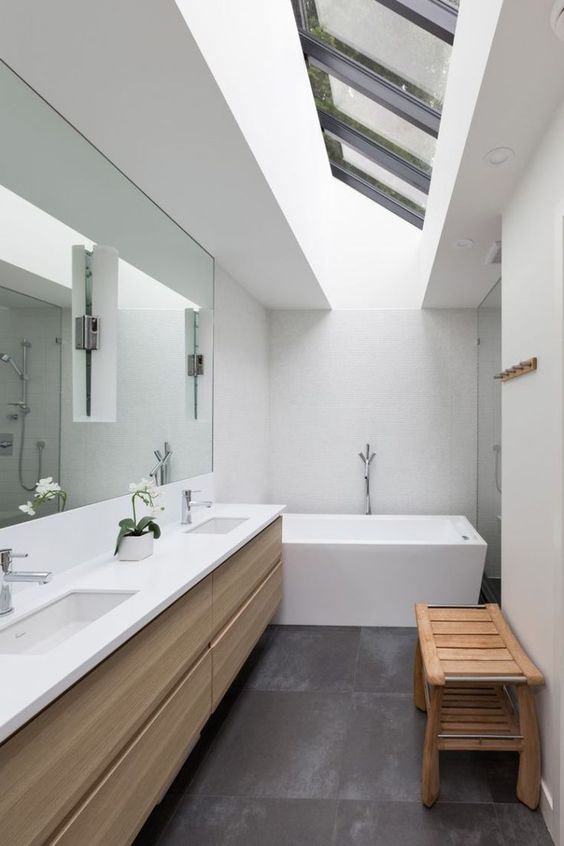 Scandinavian Bathroom Ideas: Calming Wood Element